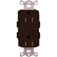 Lutron Claro 15A GFCI Receptacle - Tamper Resistant - Brown