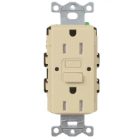 Lutron Claro 15A GFCI Receptacle - Tamper Resistant - Ivory