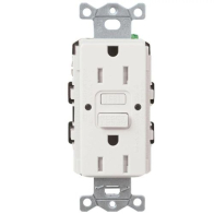 Lutron Claro 15A GFCI Receptacle - Tamper Resistant - White