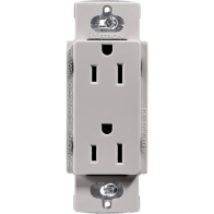 Lutron Claro 15A Duplex Receptacle - Gray