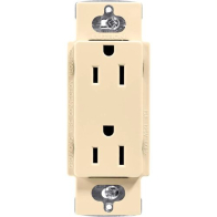 Lutron Claro 15A Duplex Receptacle - Ivory