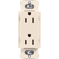 Lutron Claro 15A Duplex Receptacle - Light Almond