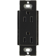 Lutron Claro 15A Tamper Resistant Receptacle - Black