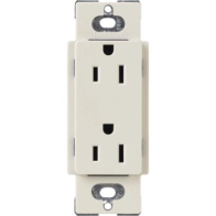 Lutron Claro 15A Tamper Resistant Receptacle - Light Almond
