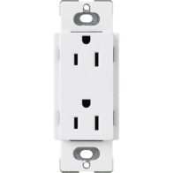 Lutron Claro 15A Tamper Resistant Receptacle - White