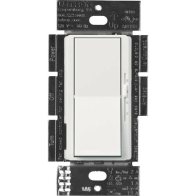 Lutron Diva Quiet Fan-Speed Control and Light Switch - Single Pole - Snow