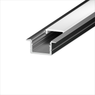 Lutron Lumaris 96" LED Tape Light Flanged Mounting Channel Bundle - Recessed Mount - Aluminum Channel - Frosted Lens - Accessories Included