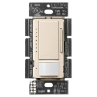Lutron Maestro Vacancy Sensor LED+ Dimmer - Single Pole / Multi-Location - Light Almond
