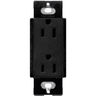 Lutron Claro 15A Receptacle - Midnight