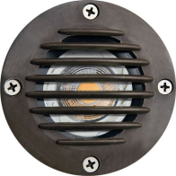 Dabmar 3W LED In-Ground Well Light w/ Grill - MR16 Lamp - 2700K - 12V - Bronze