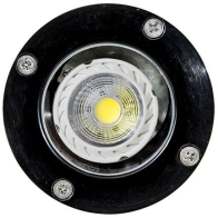 Dabmar 3W LED In-Ground Well Light - MR16 Lamp - 2700K - 12V - Black