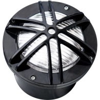 Dabmar 9W LED In-Ground Well Light w/ Star Grill - PAR36 Lamp - 3000K - 12V - Black