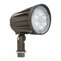 Westgate FLD2 LED Garden / Flag Bullet Flood Light - Knuckle Mount - 15W - 3000K - 1,900 Lumens - 120-277V - Bronze