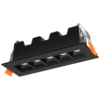 Lotus 5-Light Linear Recessed LED Downlight - 30º Beam Angle - 11W - CCT Selectable - 120V - Black