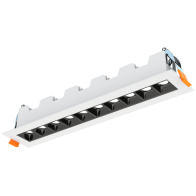 Lotus 10-Light Linear Recessed LED Downlight - 30º Beam Angle - 18W - CCT Selectable - 120V - White