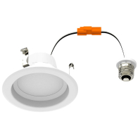 Keystone LED Residential Retrofit - 4" Round - CCT Selectable - 120V - 8W - TRIAC Dimming - E26 Adapter Included