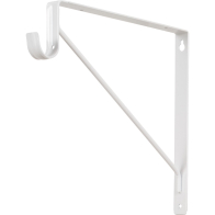 Task Lighting Shelf Bracket Support - Lighted Closet Rod - White