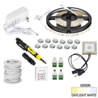 Task Lighting 16' Radiance LED Tape Light Kit - Touch Dimmer Switch - 1 Zone - 1 Area - 5000K - 1.5W / FT - 120 Lumens / FT - 12V