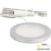 Task Lighting 3W Ultra Thin LED Puck Light - 5000K - 190 Lumens - 12V - Satin Nickel