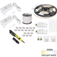 Task Lighting 16' Vivid LED Tape Light Kit - 2 Zone - 2 Area - 5000K - 2.8W / FT - 225 Lumens / FT - 12V