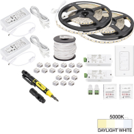Task Lighting 32' Vivid LED Tape Light Kit - 2 Zone - 2 Area - 5000K - 2.8W / FT - 225 Lumens / FT - 12V