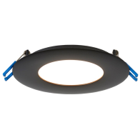 Lotus 4" Round Economy Super Thin LED Downlight - 11W - 4000K - 730 Lumens - 120V - Black