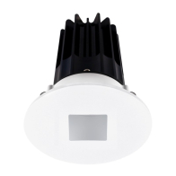 Lotus 2" LED Recessed Downlight - 8W - 2700K - 580 Lumens - Silver Reflector - Square Hole Trim - 120V