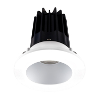 Lotus 2" LED Recessed Downlight - 8W - 2700K - 580 Lumens - Silver Reflector - Round White Trim - 120V