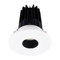 Lotus 2" LED Recessed Downlight - High Output - 15W - 2700K - 980 Lumens - Black Reflector - Pinhole Trim - 120V