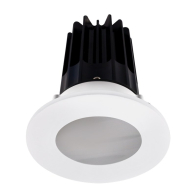 Lotus 2" LED Recessed Downlight - High Output - 15W - 3000K - Bronze Reflector - White Shower Trim - 120V