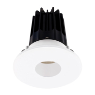 Lotus 2" LED Recessed Downlight - High Output - 15W - 3000K - 1,000 Lumens - White Reflector - Pinhole Trim - 120V