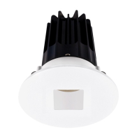 Lotus 2" LED Recessed Downlight - High Output - 15W - 4000K - 1,020 Lumens - White Reflector - Square Hole Trim - 120V