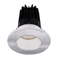 Lotus 2" LED Recessed Downlight - High Output - 15W - 2700K - 980 Lumens - White Reflector - Round Chrome Trim - 120V