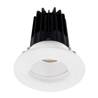Lotus 2" LED Recessed Downlight - 8W - 2700K - 580 Lumens - White Reflector - Wall Wash Trim - 120V