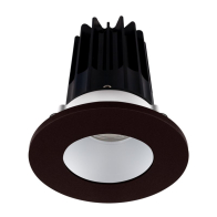 Lotus 2" LED Recessed Downlight - High Output - 15W - 2700K - 980 Lumens - Silver Reflector - Round Bronze Trim - 120V