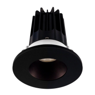 Lotus 2" LED Recessed Downlight - 8W - CCT Selectable - Bronze Reflector - Round Black Trim - 120V