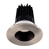 Lotus 2" LED Recessed Downlight - 8W - 3000K - 600 Lumens - Bronze Reflector - Round Brushed Nickel Trim - 120V