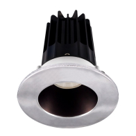 Lotus 2" LED Recessed Downlight - High Output - 15W - 2700K - 980 Lumens - Bronze Reflector - Round Chrome Trim - 120V