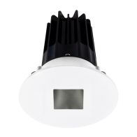 Lotus 2" LED Recessed Downlight - High Output - 15W - 3000K - 1,000 Lumens - Chrome Reflector - Square Hole Trim - 120V