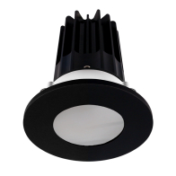 Lotus 2" LED Recessed Downlight - 8W - 2700K - Black Reflector - Black Shower Trim - 120V