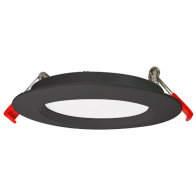 Lotus 9W 4" Round Regressed Baffle Economy LED Downlight - CCT Selectable - 120V - Black