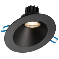 Lotus 4" Sloped Round Regressed Gimbal LED Downlight - 7.5W - 5000K - 650 Lumens - 120V - Black