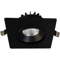 Lotus Venus 4" Square Recessed Gimbal LED Downlight - 12W - CCT Selectable - 920 Lumens - 120V - Black