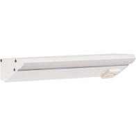 Task Lighting 10.5" 6W Lighted Power Strip - 1 Receptacle - 3000K - 300 Lumens - 12V - White