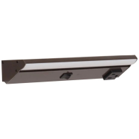 Task Lighting 10.5" Lighted Power Strip w/ Switch - 1 Black Single Receptacle - 4000K - 200 Lumens - 120V - Bronze