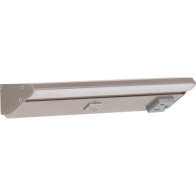 Task Lighting 10.5" Lighted Power Strip w/ Switch - 1 Gray Single Receptacle - 5000K - 200 Lumens - 120V - Satin Nickel