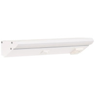 Task Lighting 10.5" Lighted Power Strip w/ Switch - 1 White Single Receptacle - 5000K - 200 Lumens - 120V - White