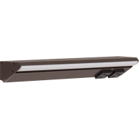 Task Lighting 12.5" 6W Lighted Power Strip - 2 Receptacles - 2700K - 600 Lumens - 12V - Bronze