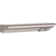Task Lighting 12.5" 6W Lighted Power Strip - 2 Receptacles - 2700K - 600 Lumens - 12V - Satin Nickel