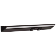 Task Lighting 12.5" 6W Lighted Power Strip - 2 Receptacles - 4000K - 600 Lumens - 12V - Black